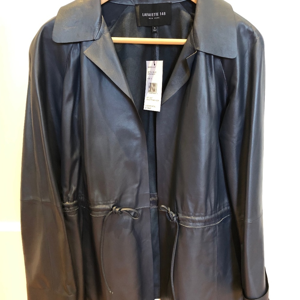 Lafayette 140 Small Navy Leather Jacket
